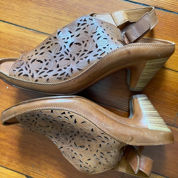 NWOT Pikolinos heeled sandals brown size 8.5 US, size 39 European - Picture 3 of 8